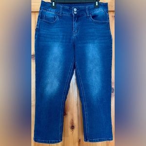 Copperflash Excellent Used Condition Jean Capris Size 12 Stretchy Soft Cute!
